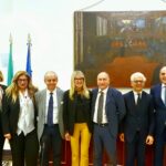 La foto ritrae i componenti delle delegazioni Uncat e Consiglio di Presidenza Giustizia Tributaria