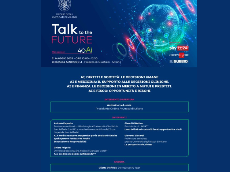 Milano 21 Maggio – Il presidente Di Matteo a Talk to the future