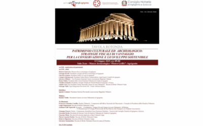 Agrigento, 13 Giugno: Strategie fiscali per tutela patrimonio culturale