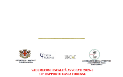 Alessandria 10 giugno/ Presentazione Vademecum Fiscalità degli Avvocati