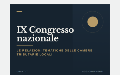 IX Congresso nazionale Le relazioni delle Camere Tributarie