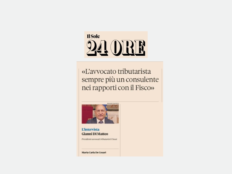 IX Congresso/ Intervista del Sole 24 Ore al Presidente Di Matteo